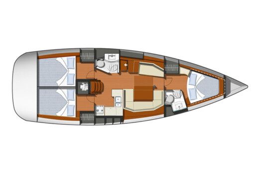 Sailboat Jeanneau Sun Odyssey 42i Performance Boat design plan