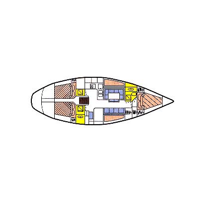 Sailboat Olympic Yachts Olympic Sea 42 Boat layout