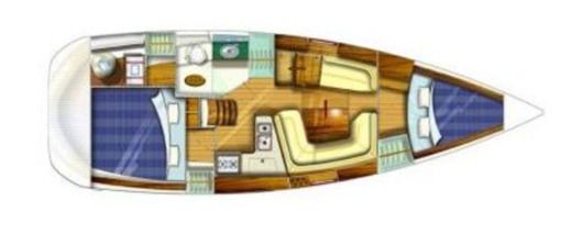 Sailboat Jeanneau Sun odyssée 34.2 Boot Grundriss