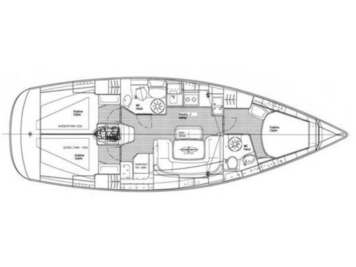 Sailboat BAVARIA 39 CRUISER Plano del barco