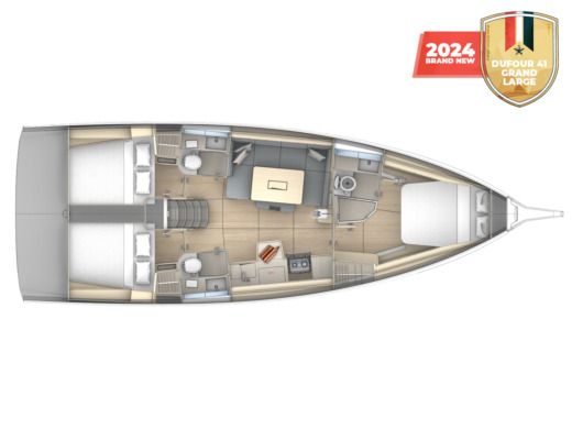 Sailboat  Dufour 41 Boat layout