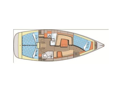 Sailboat ELAN ELAN 384 Imp. Boot Grundriss