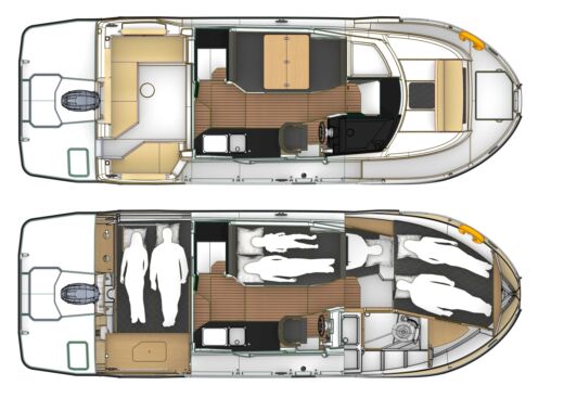 Houseboat Balt Yacht Suncamper 31 boat plan
