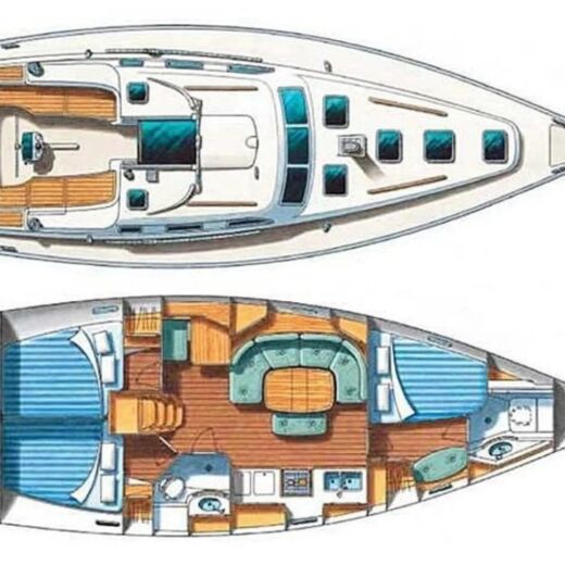 Sailboat Beneteau Oceanis 393 Boat layout