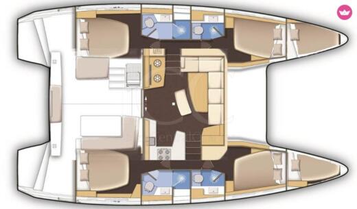 Catamaran Lagoon LAGOON 42 LAUXANE Plan du bateau