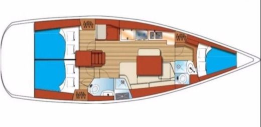 Sailboat Beneteau Oceanis 40 boat plan
