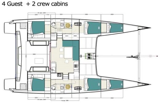 Catamaran ORC 57 boat plan
