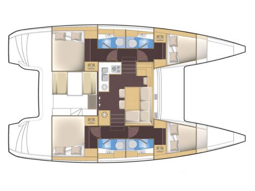 Catamaran LAGOON Lagoon 39 / 4 H boat plan