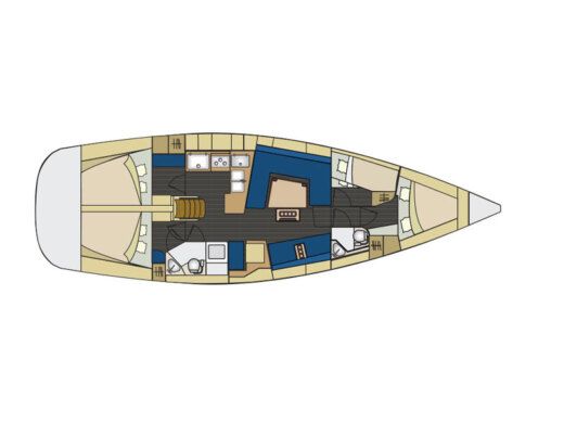 Sailboat ELAN 444 IMPRESSION Boat layout