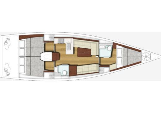Sailboat X-Yachts Xp44 Boat layout