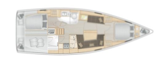 Sailboat Hanse 388 Plan du bateau