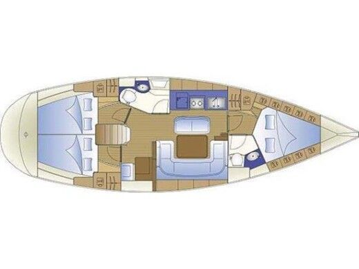 Sailboat Bavaria C 40 Plano del barco