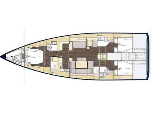 Sailboat Bavaria Bavaria C57 boat plan