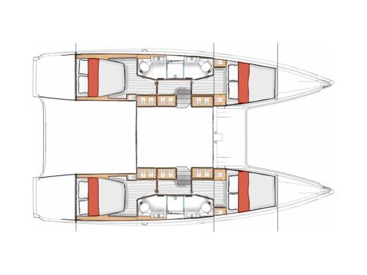 Catamaran  Excess 13 Boat layout