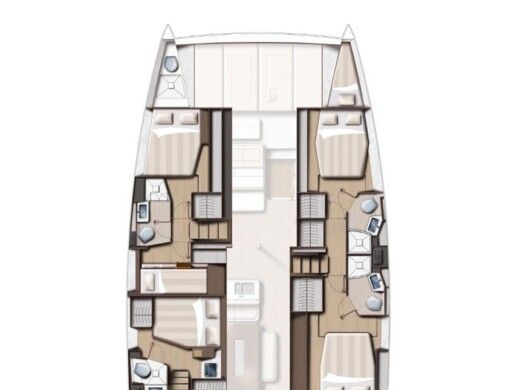 Catamaran  Bali 4.6 Boot Grundriss
