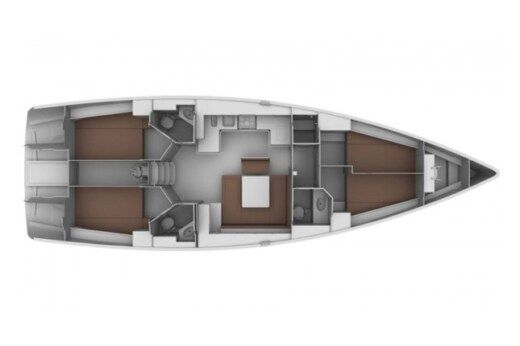Sailboat Bavaria 46 Cruiser Boat layout