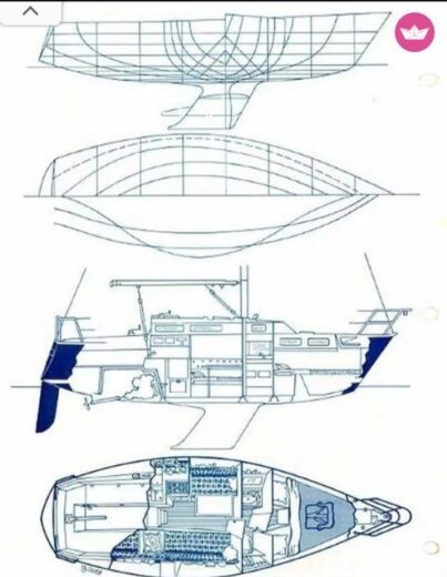 Sailboat Dufour Dufour 2800 Boat layout