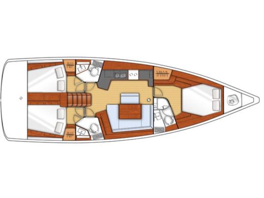 Sailboat Beneteau Oceanis 45 Boat layout