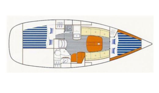 Sailboat  DUFOUR 34 Boat design plan