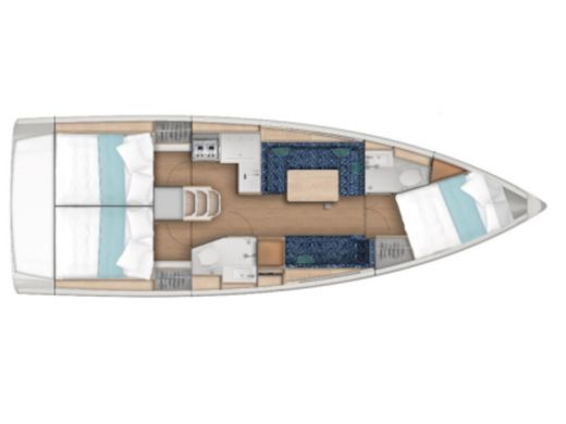 Sailboat  Sunsail 38.0 Boat layout