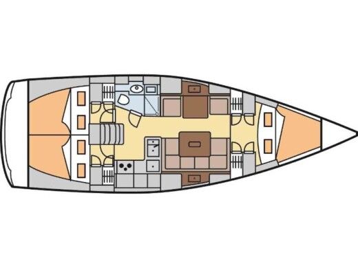 Sailboat Hanse Hanse 375 Boat layout