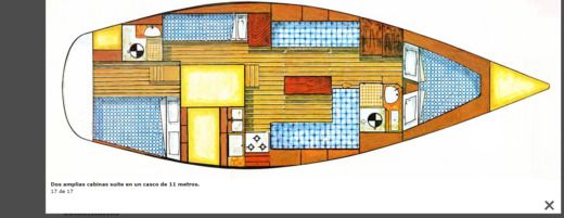 Sailboat Puma 37 Boat layout