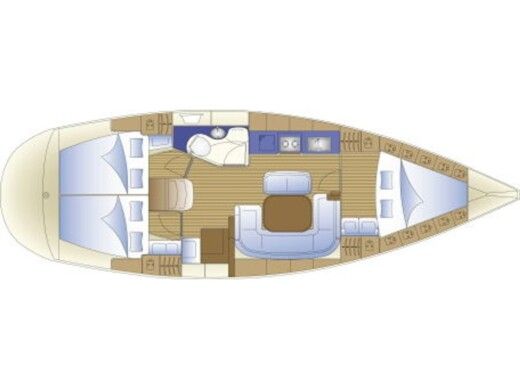 Sailboat Bavaria 37 Cruiser boat plan