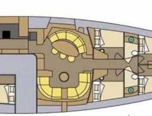 Sailboat MAG France 90 mag Boot Grundriss