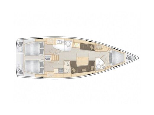 Sailboat Hanse Hanse 418 Boat layout