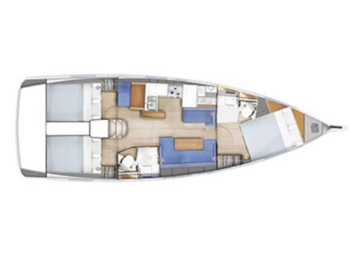 Sailboat JEANNEAU Sun Odyssey 410 boat plan