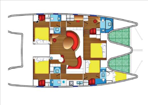Catamaran Alliaura Marine Privilège 615 boat plan