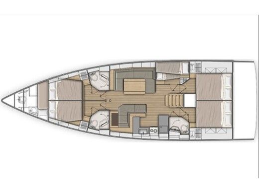 Sailboat Beneteau Oceanis 51.1 Boat design plan