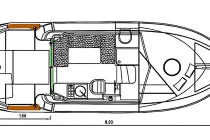 Hyra båt Motorbåt Ocqueteau Range Cruiser 815 Drage, Pakoštane