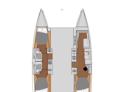 Catamaran  Fountaine Pajot Astrea 42  Σχέδιο κάτοψης σκάφους