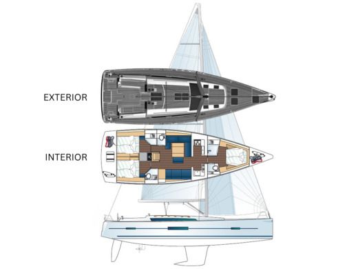 Sailboat Dufour Dufour 500 Gl Boat layout