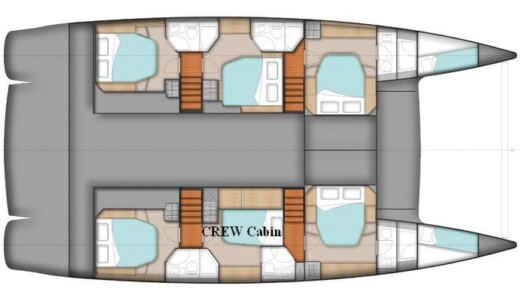 Catamaran Fountaine Pajot Sanya 57 Plano del barco