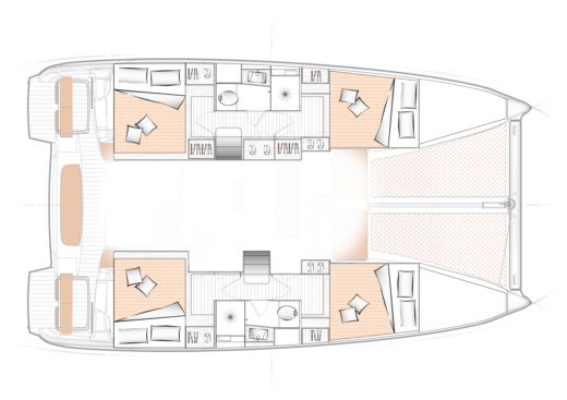 Catamaran Beneteau EXCESS 11 Plan du bateau