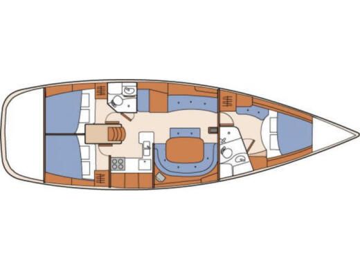 Sailboat Beneteau Beneteau Oceanis 473 Planimetria della barca