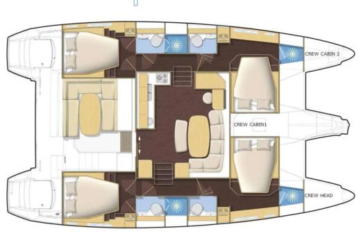 Catamaran Lagoon 421 Plan du bateau