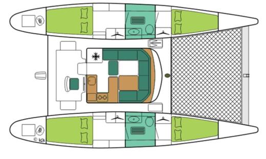 Catamaran Edel EDELCAT 35 Cabin Plattegrond van de boot