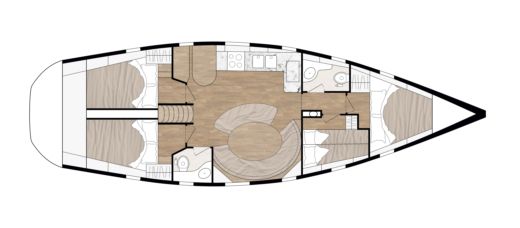 Sailboat Ocean Star 44.1 Plan du bateau