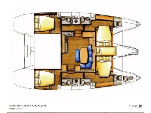 Catamaran LAGOON 420 Boat layout