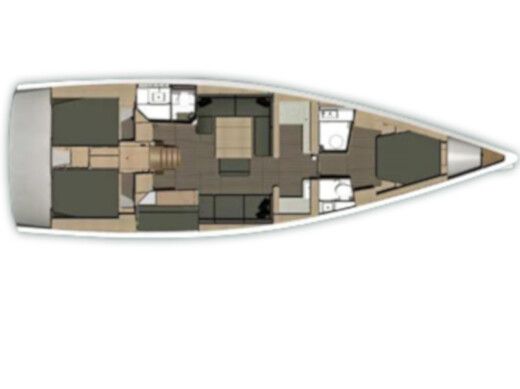 Sailboat Dufour 512 Grand large Planimetria della barca