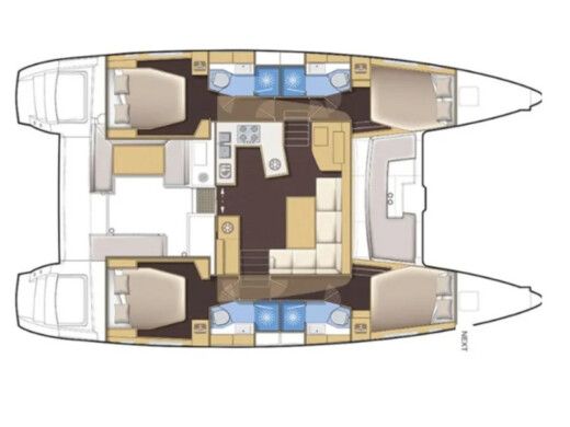 Catamaran  Lagoon 450 F Luxury Plan du bateau