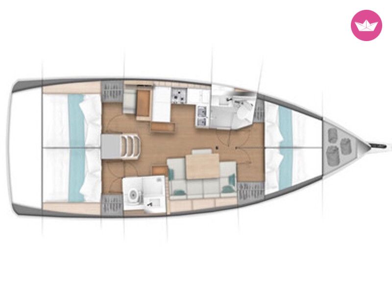 Voilier Sunsail 44 SO 13.39m 3