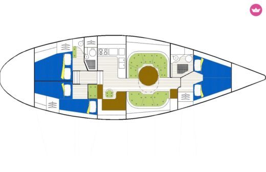 Sailboat BENETEAU FIRST 456 Planimetria della barca