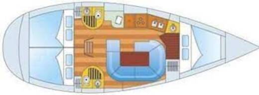 Sailboat Jeanneau Sun Dance 36 Plan du bateau
