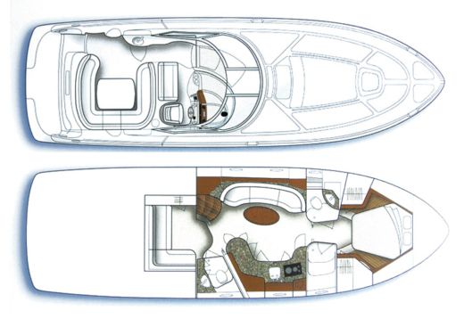 Motorboat SEA RAY 455 Plano del barco