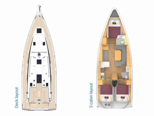 Sailboat Bavaria Cruiser 42 boat plan