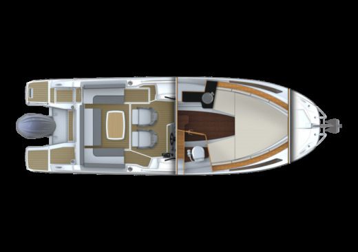 Motorboat Jeanneau Cap Camarat 7.5 WA boat plan